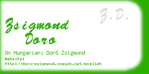 zsigmond doro business card